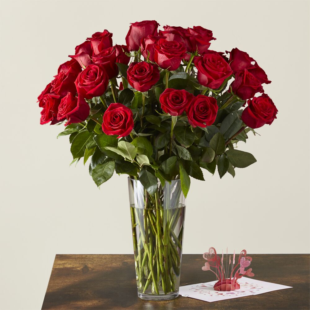 FTD® Fifty Long Stem Red Roses™ with Vase