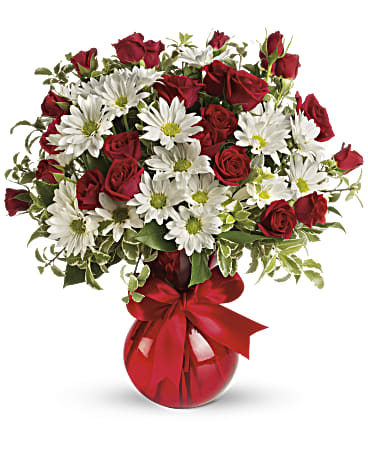 Teleflora's Red, White And You Bouquet