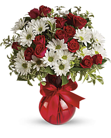 Teleflora's Red, White And You Bouquet