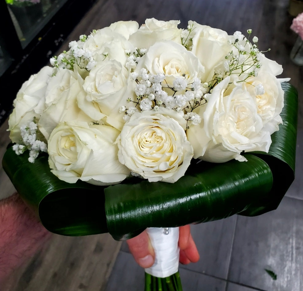 Roses & Baby's Breath Bridal Bouquet