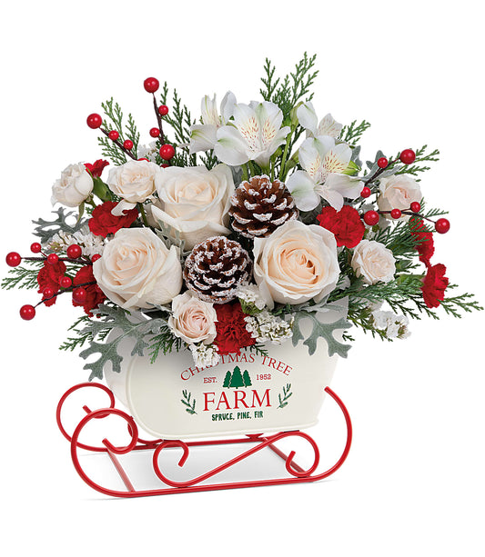 TELEFLORA'S WINTER SLEIGH BOUQUET